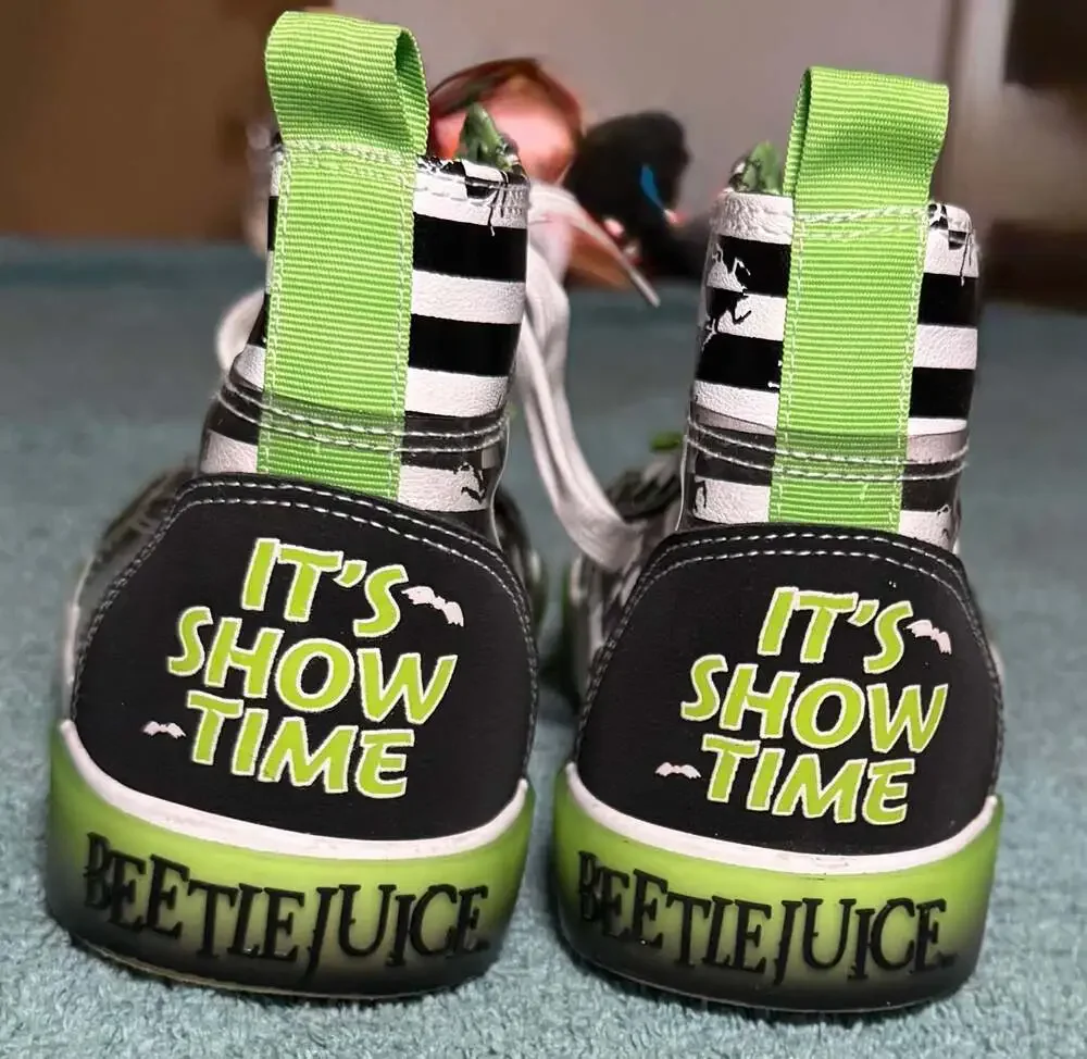 Beetlejuice It's Show Time High Top Sneakers Size 8
